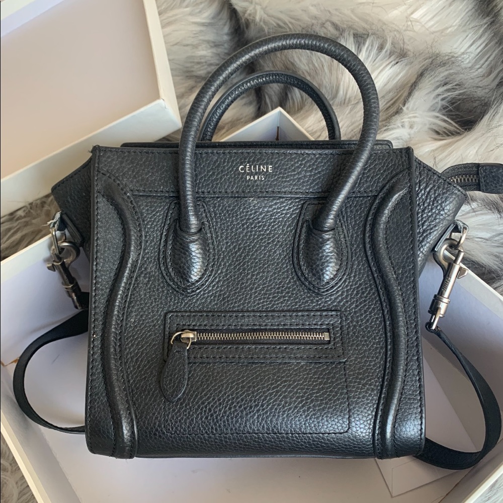 Black Celine Nano Crossbody Handbag
